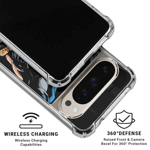 DC Comics Batman Throwing Batarang Jim Lee Art Pixel 9/9 Pro Clear Case